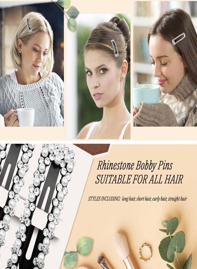 Kanprincess Rhinestone and Crystal Hair Clips 2-Pack, Sparkly Barrettes & Elegant Bling Accessories for Women & Girls(Set21) - Image 5